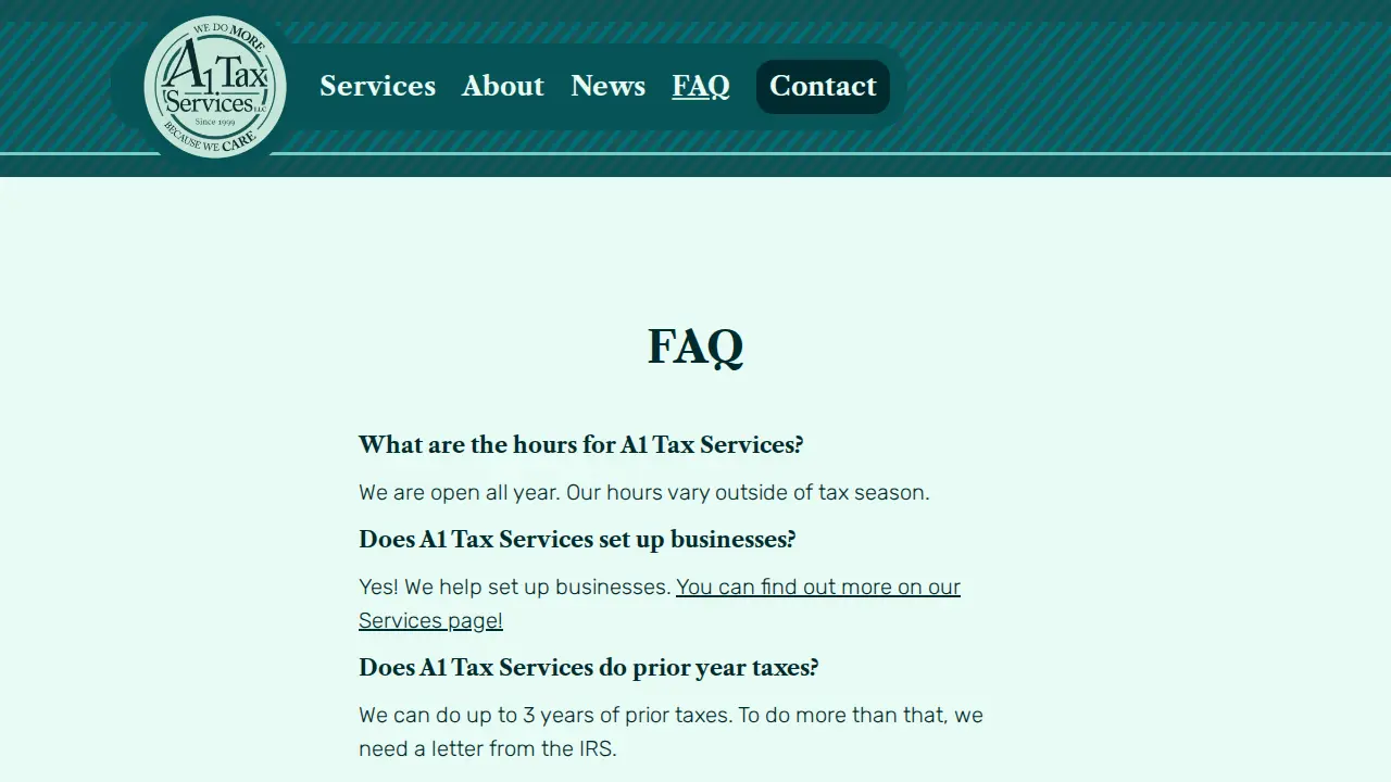 A1 Tax Services LLC page