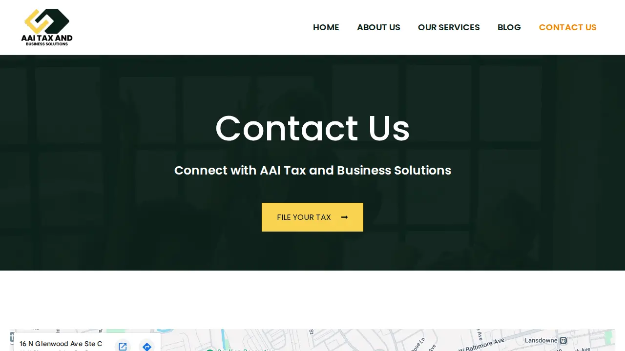 AAI TAX AND BUSINESS SOLUTIONS page