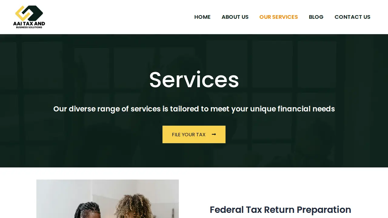 AAI TAX AND BUSINESS SOLUTIONS page