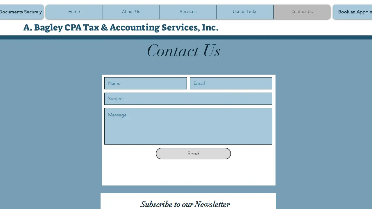 A. Bagley CPA Tax & Accounting Services page