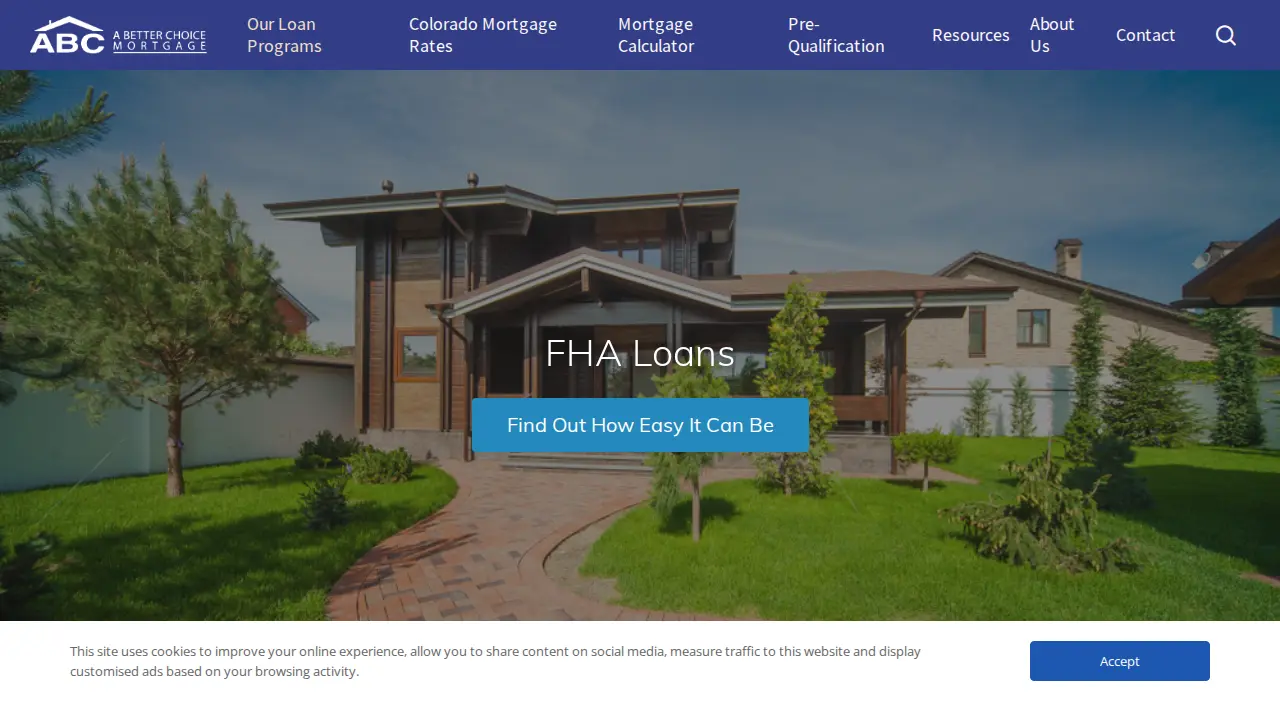 A Better Choice Mortgage page