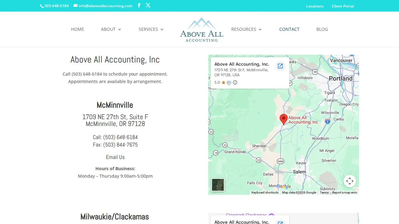 Above all Accounting, Inc. page