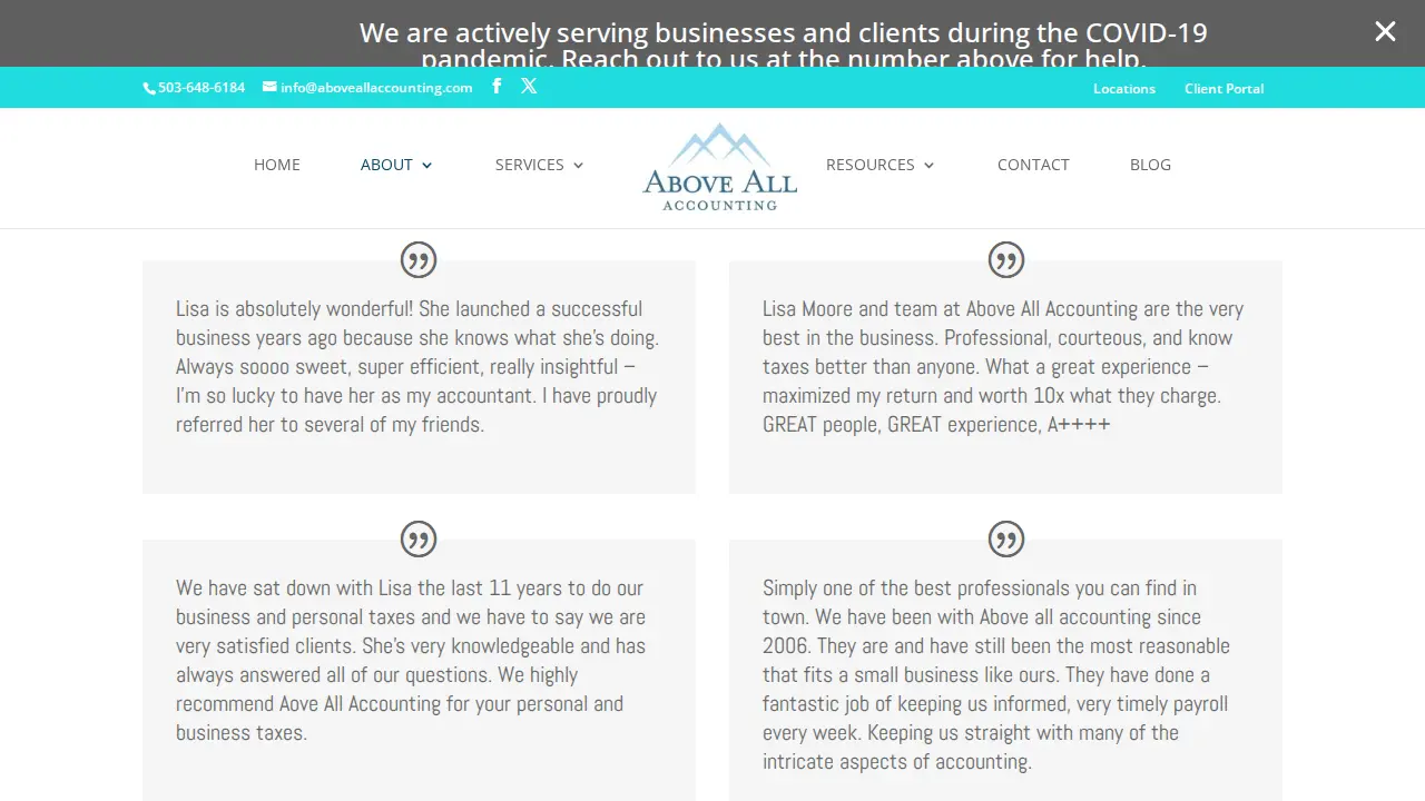 Above All Accounting, Inc. page