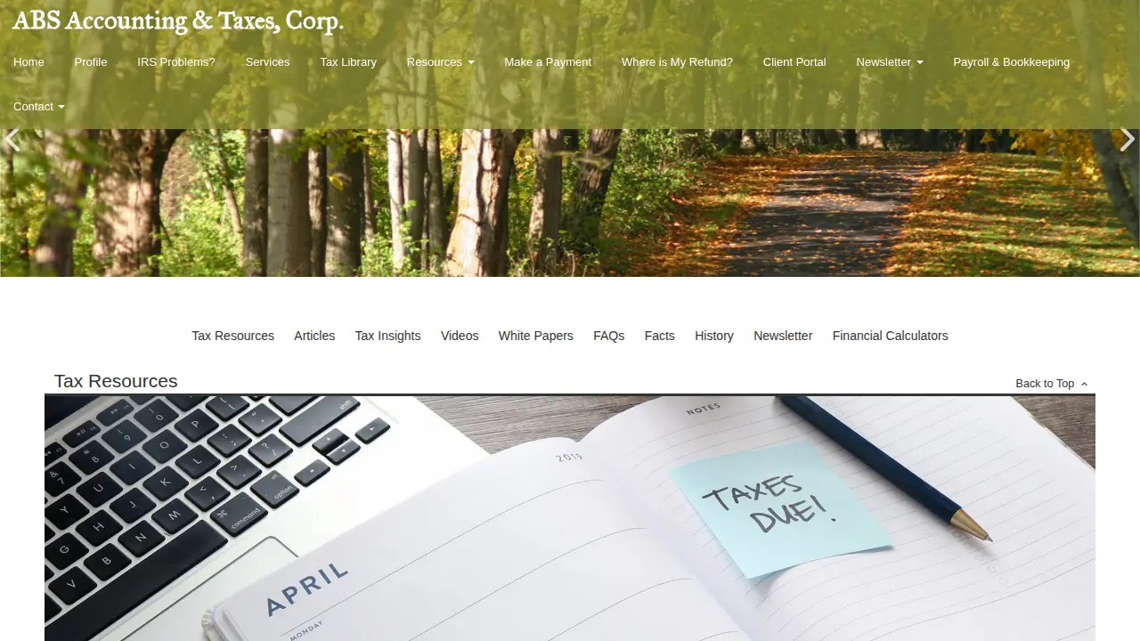 Abs Accounting & Taxes Corp page