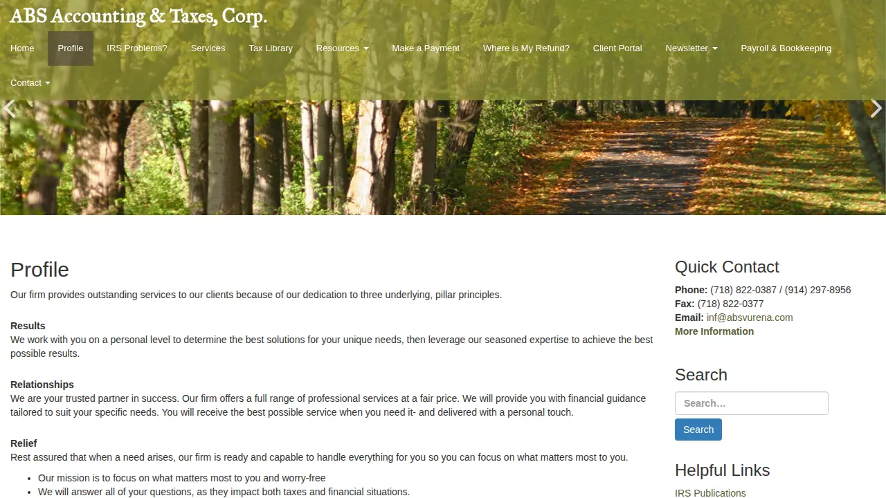 Abs Accounting & Taxes Corp page