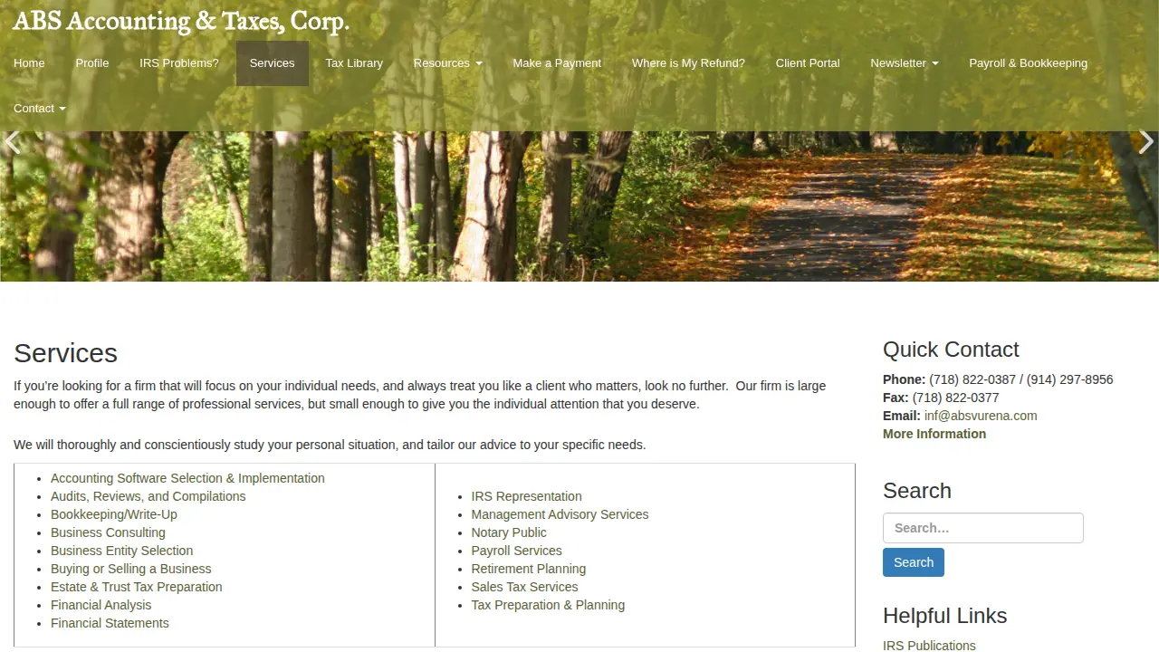 Abs Accounting & Taxes Corp page