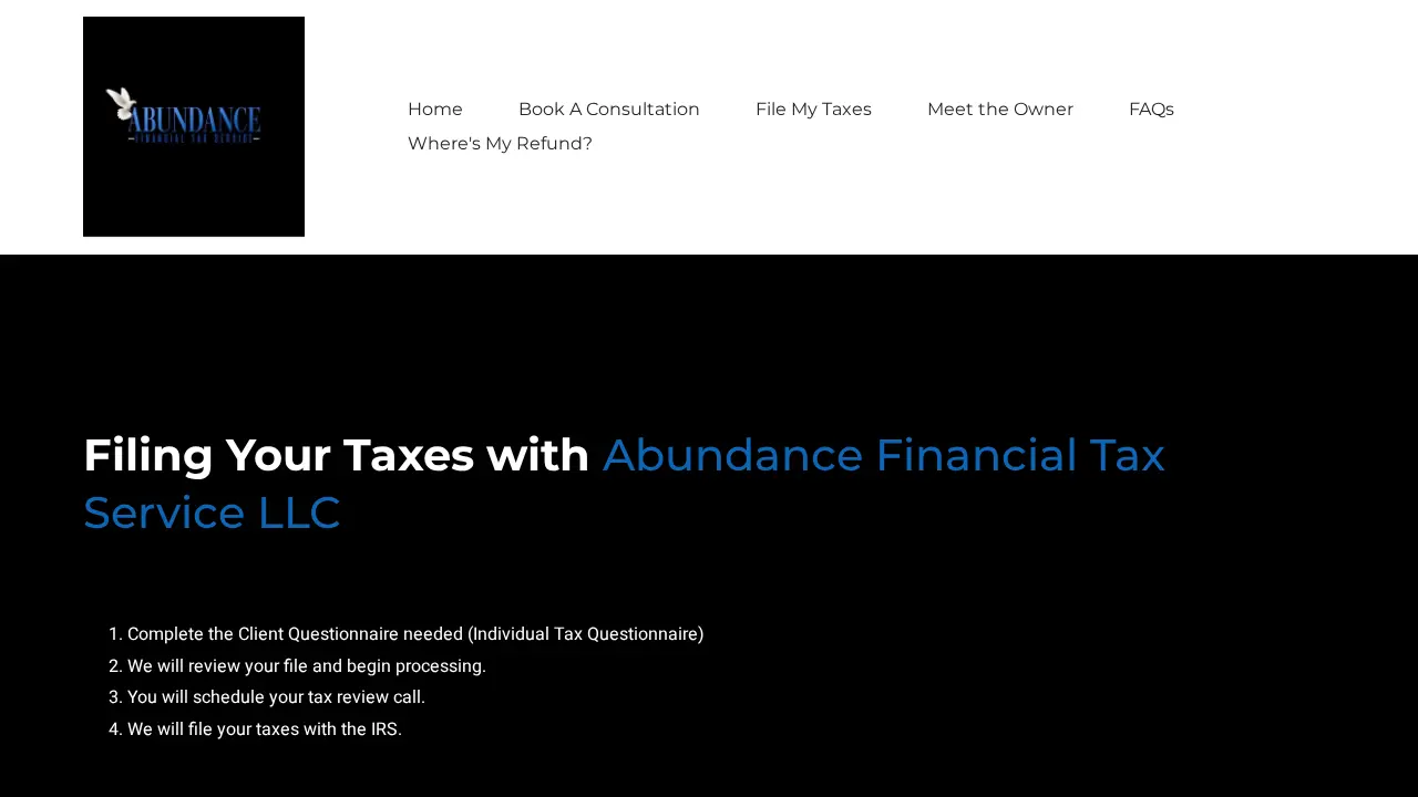 Abundance Financial Tax Service LLC page