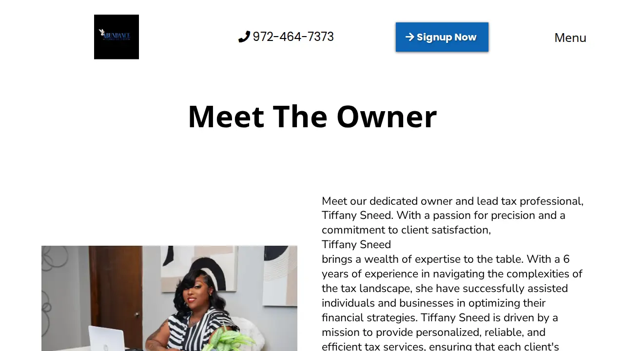 Abundance Financial Tax Service LLC page