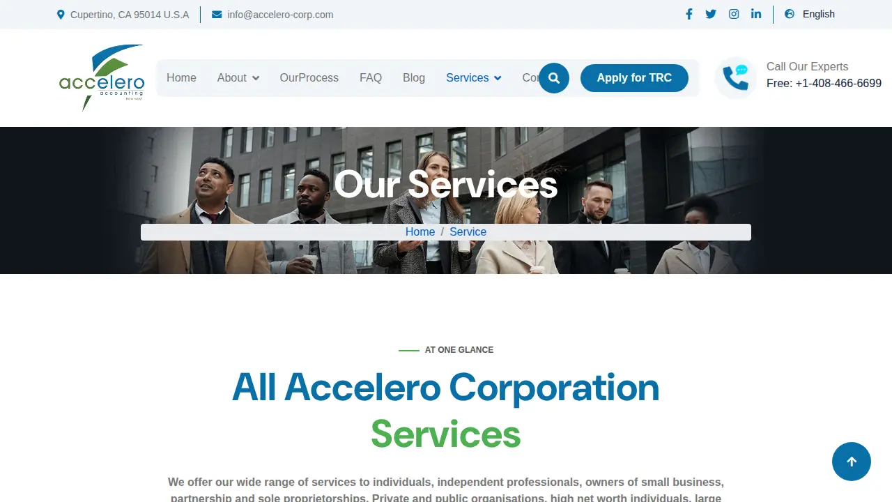 Accelero Corporation page