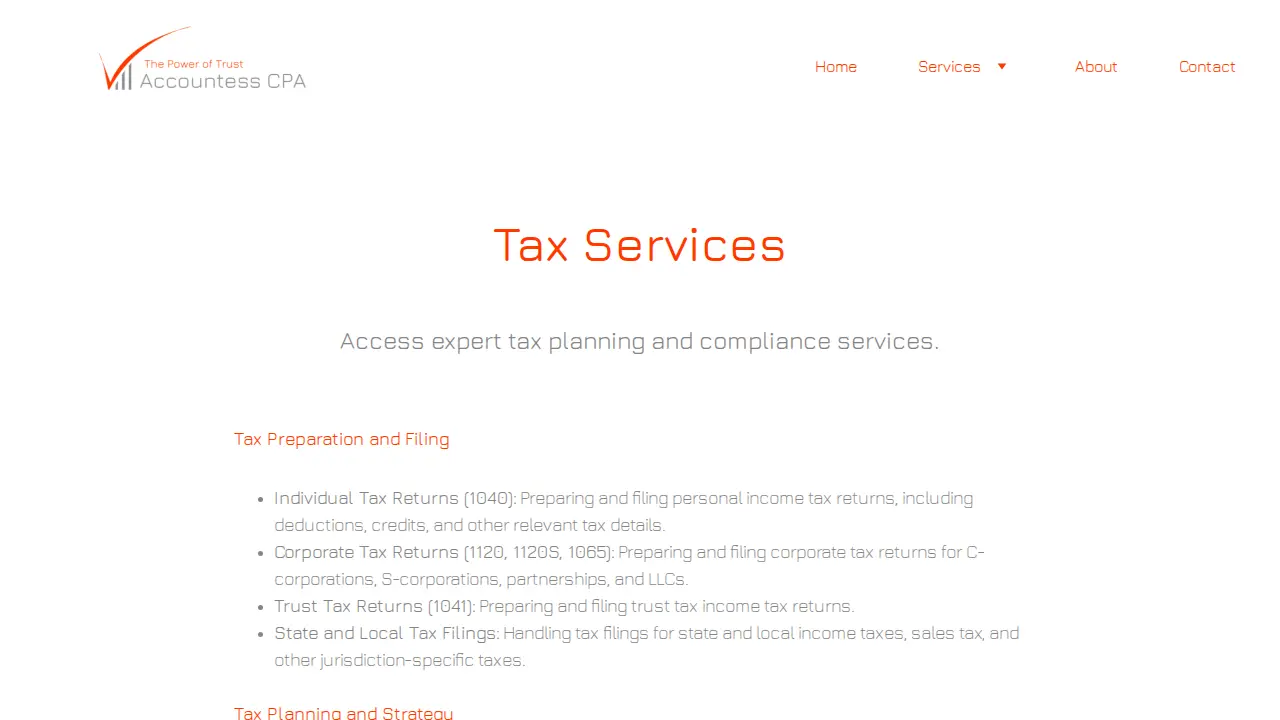 Accountess CPA PLLC page