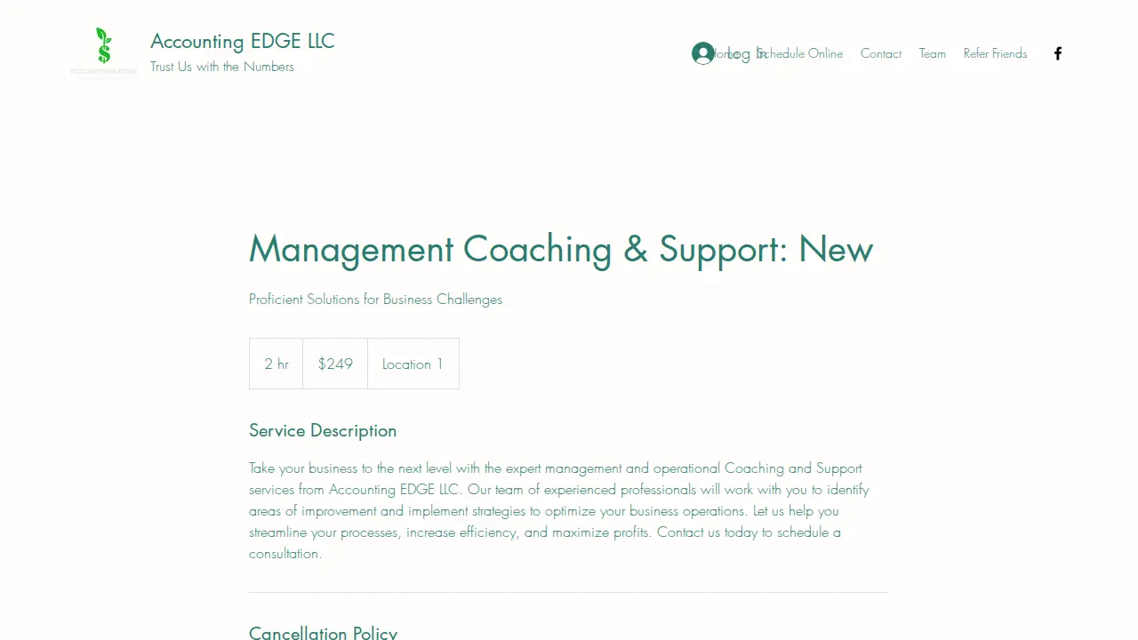 Accounting Edge page