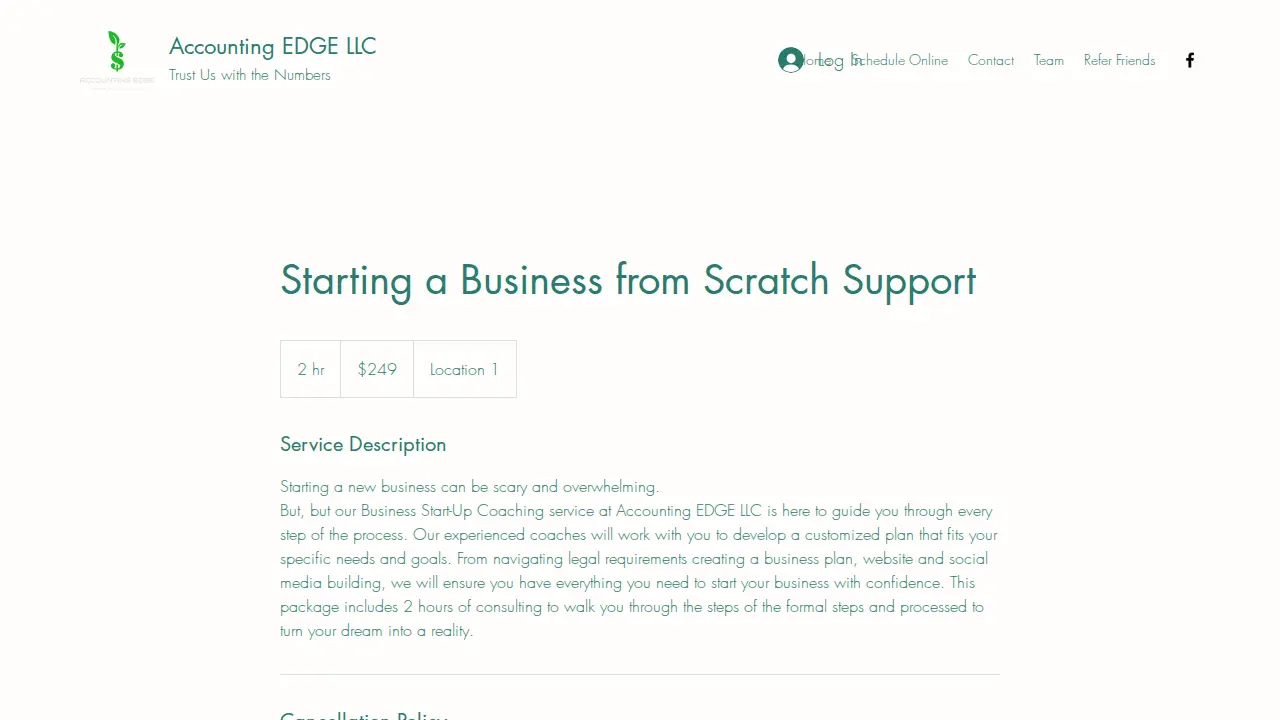 Accounting Edge page