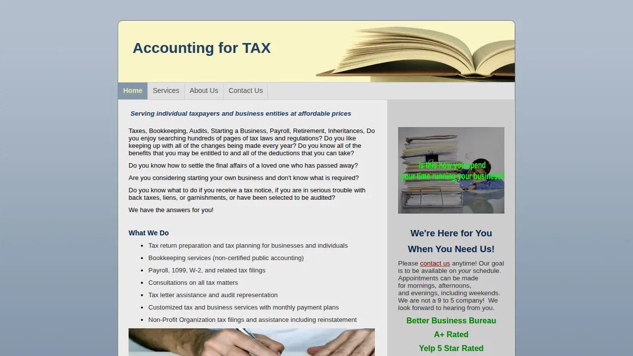 Accounting for TAX