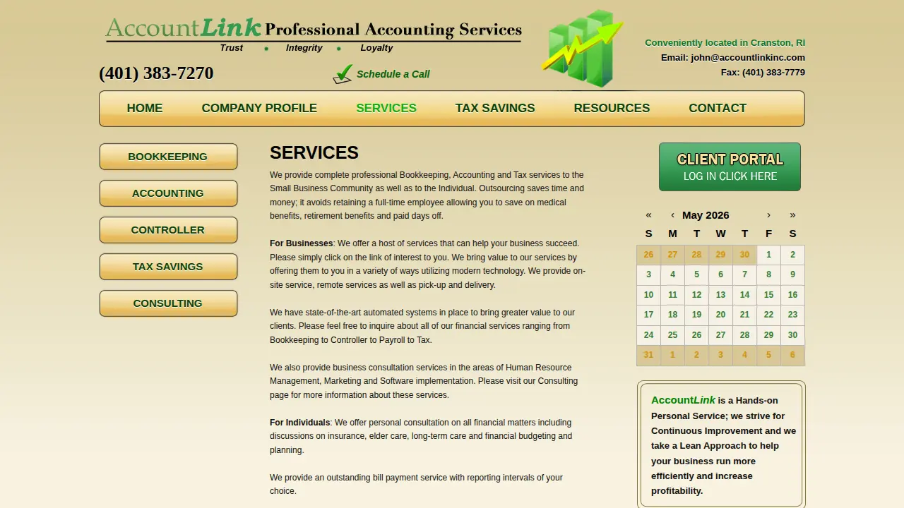 accountlinkinc page