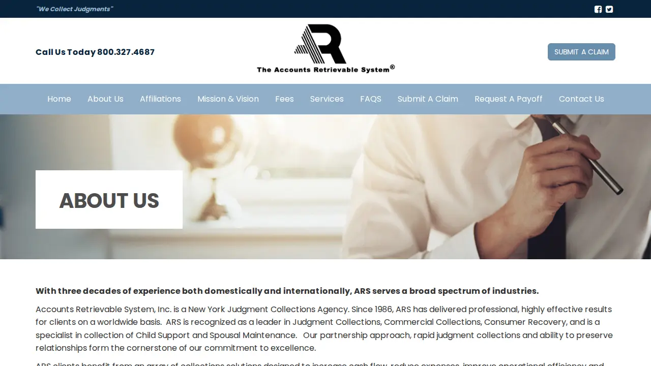 Accounts Retrievable Systems page