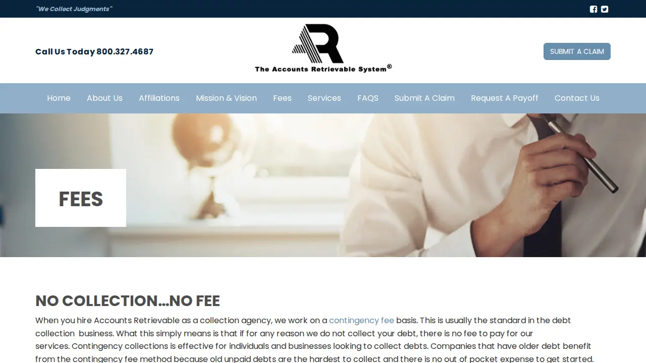 Accounts Retrievable Systems page