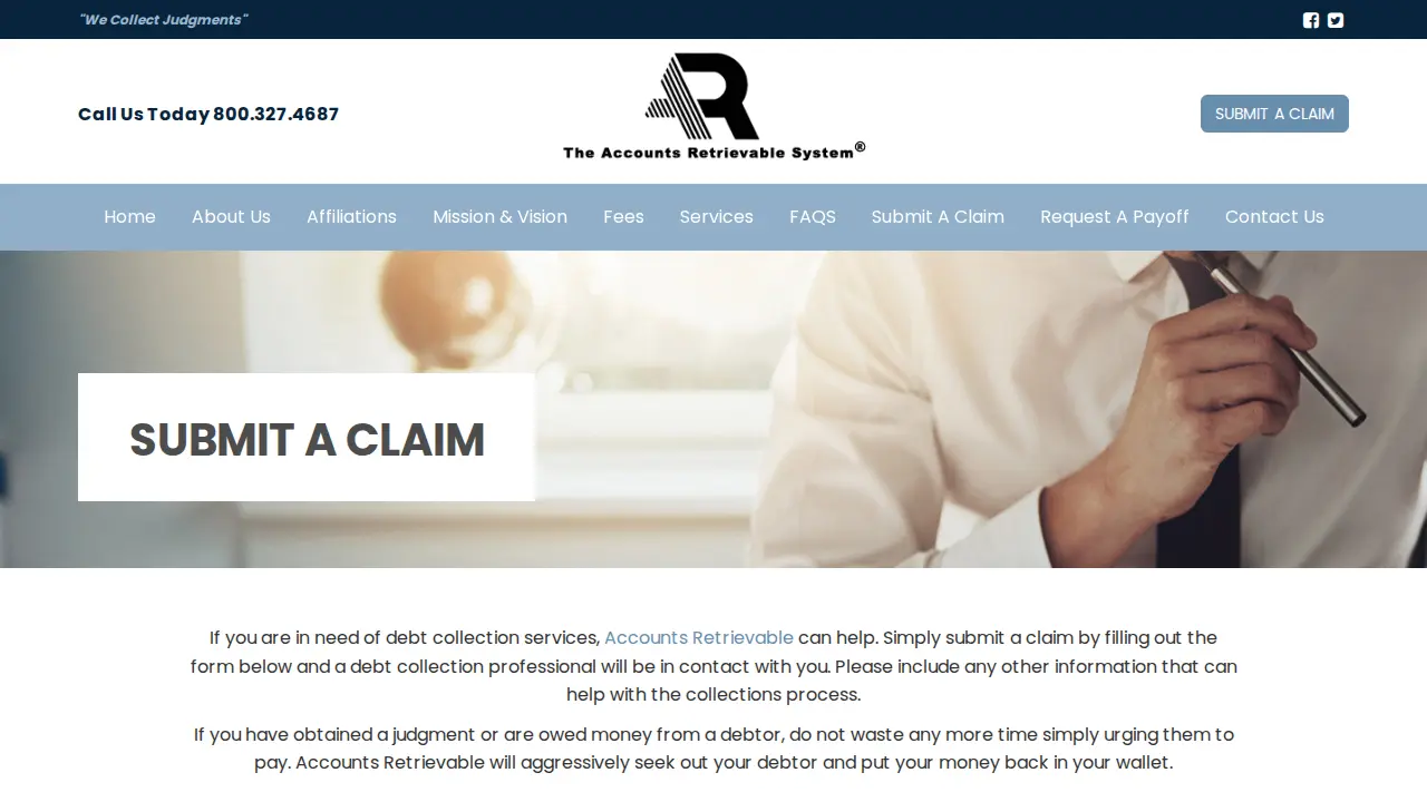 Accounts Retrievable Systems page