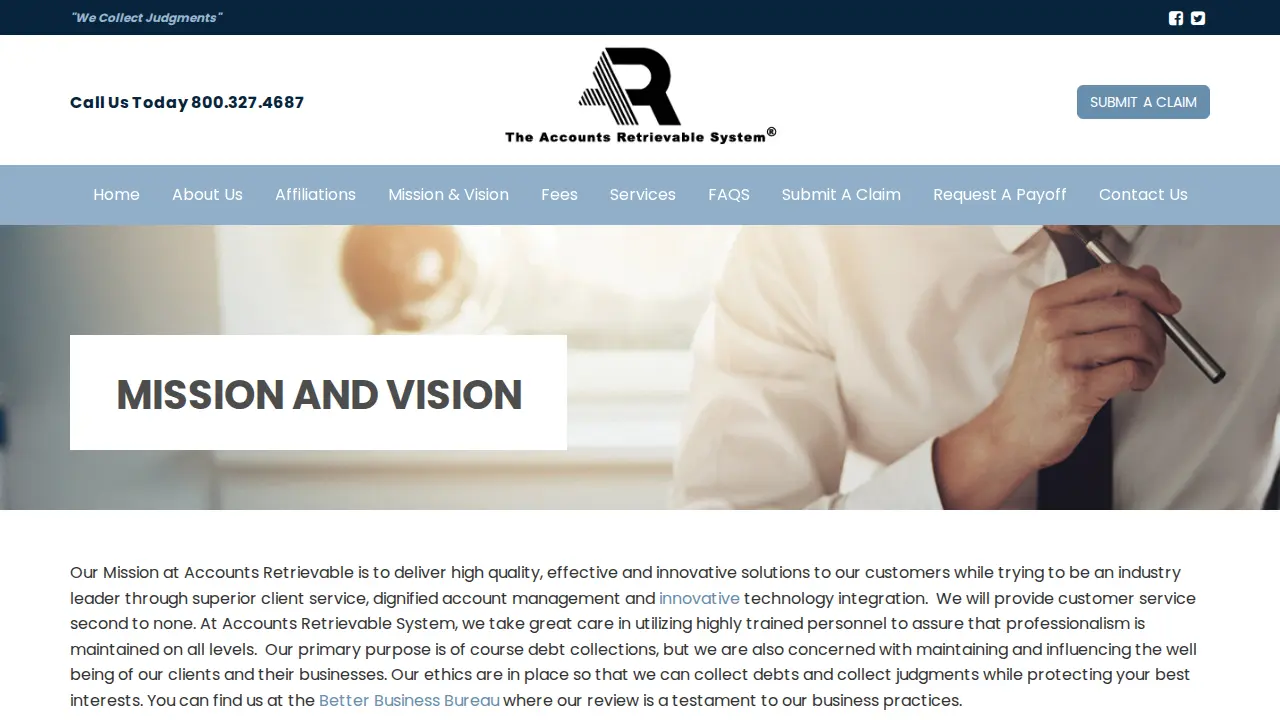 Accounts Retrievable Systems page