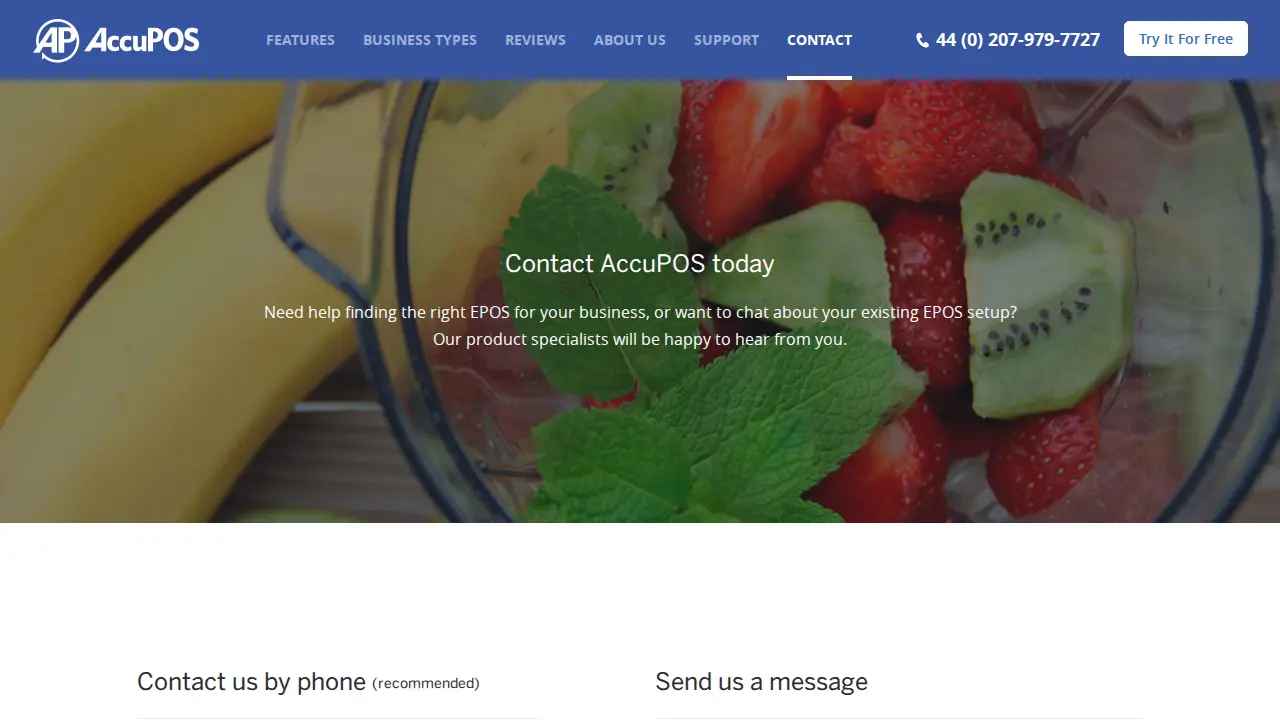 AccuPOS page