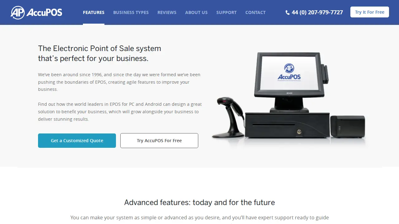 AccuPOS page
