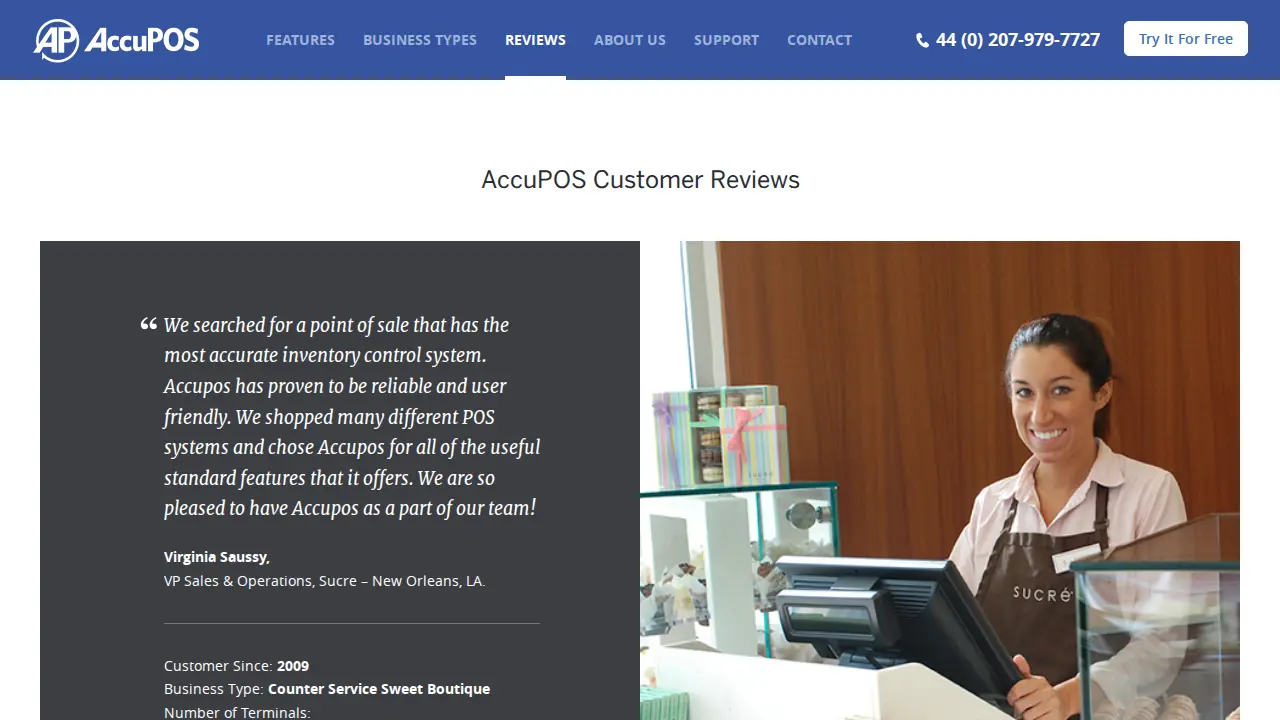 AccuPOS page