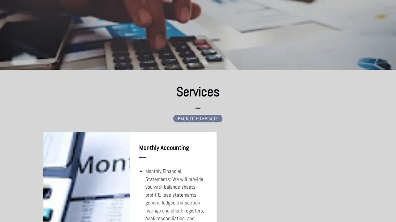 Accurate Accounting & Tax Services page