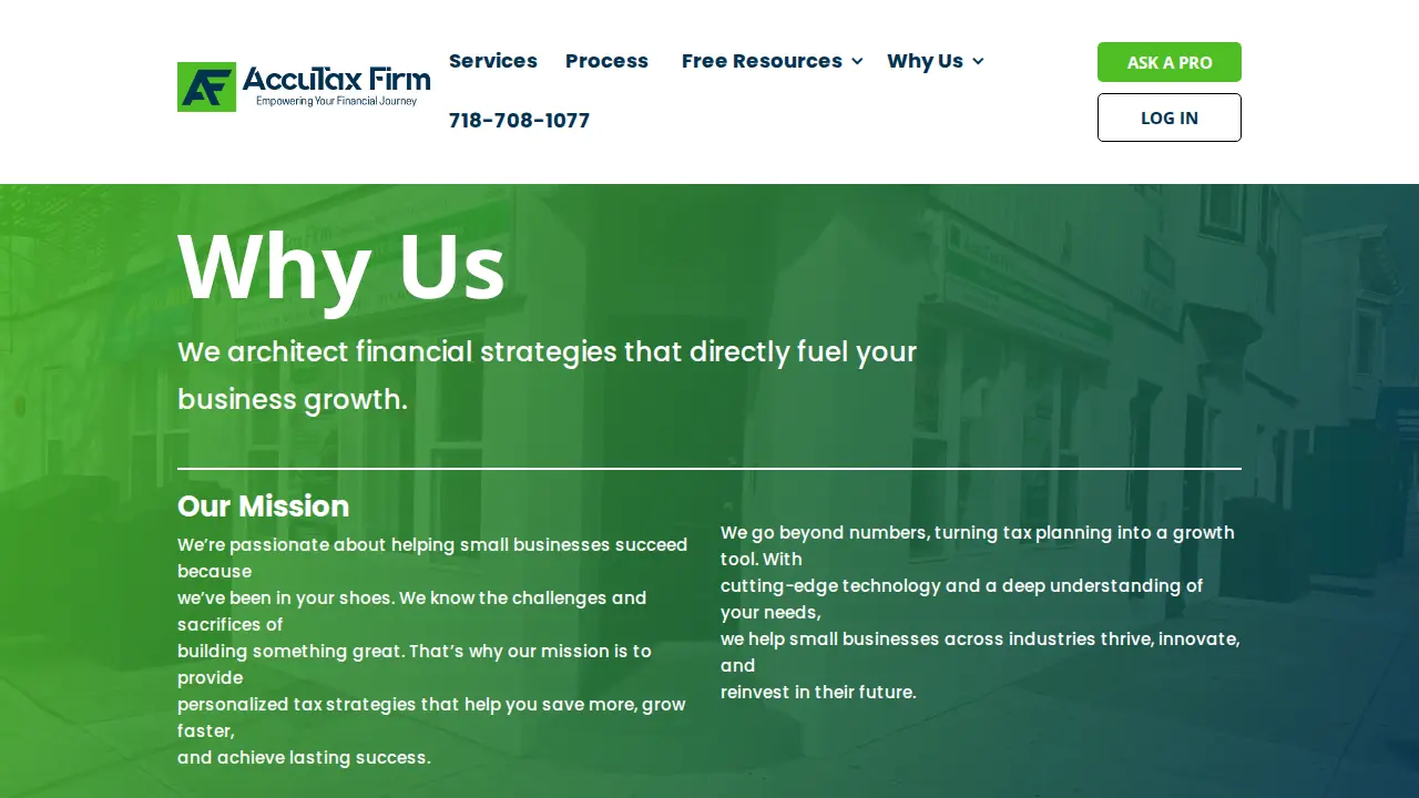 AccuTax Firm - Ozone Park page
