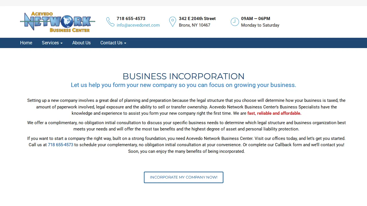Acevedo Network page