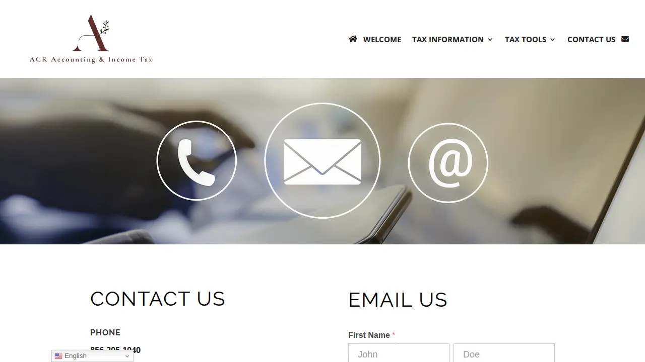 ACR Accounting & Income Tax page