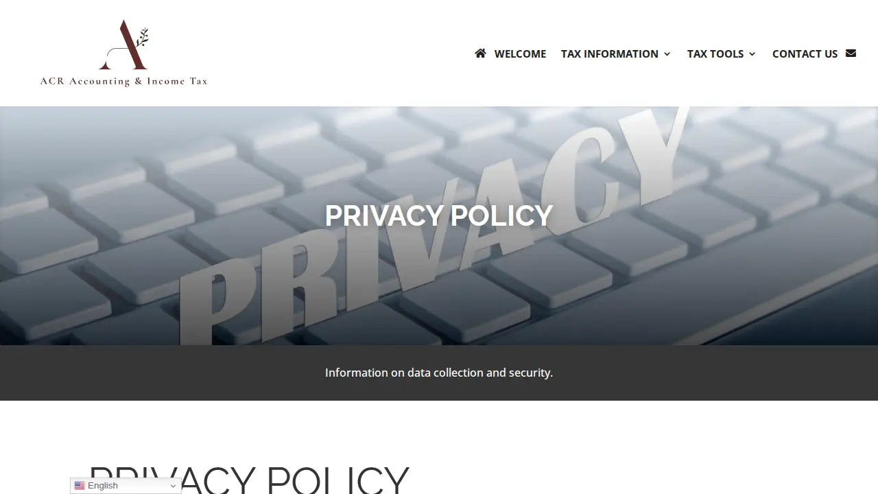 ACR Accounting & Income Tax page
