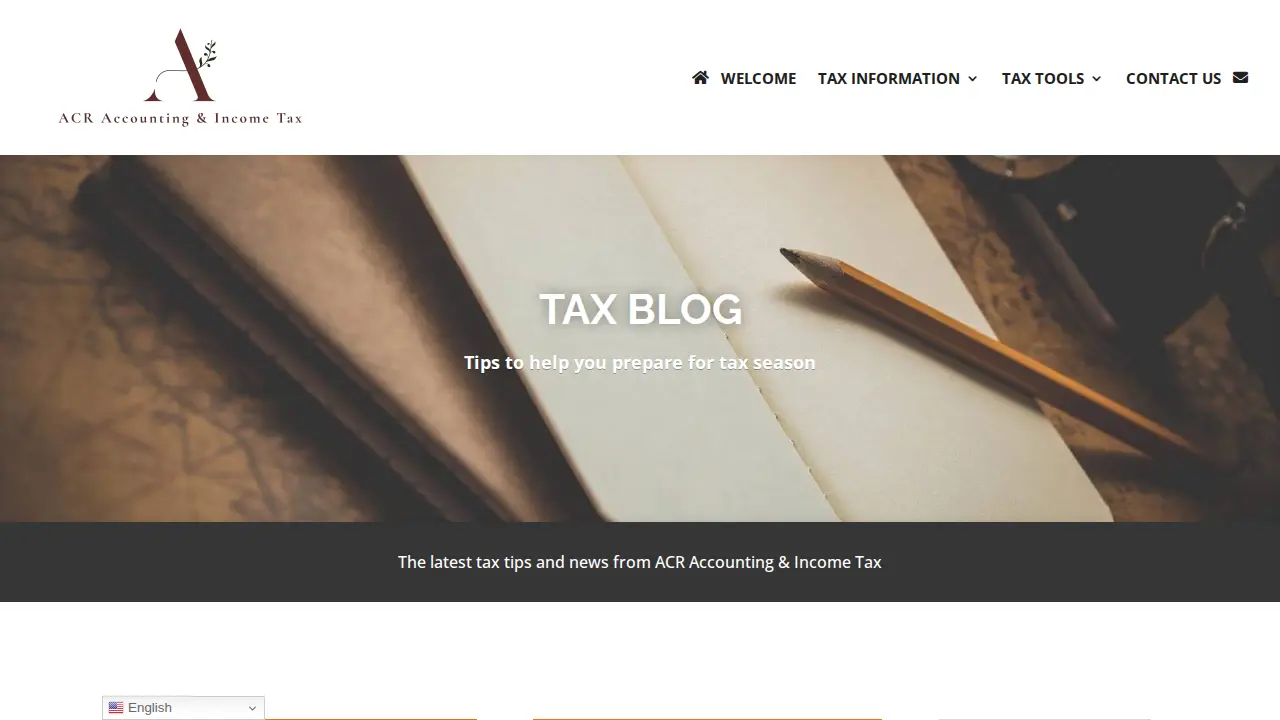 ACR Accounting & Income Tax page