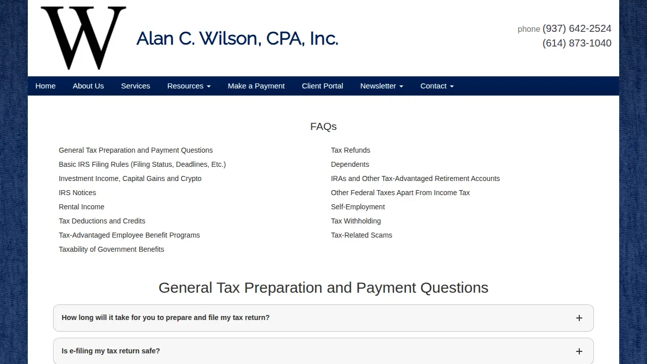 Alan C Wilson CPA Inc page