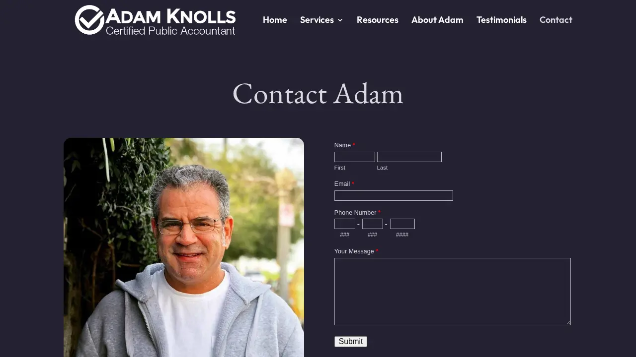 Adam Knolls, CPA page