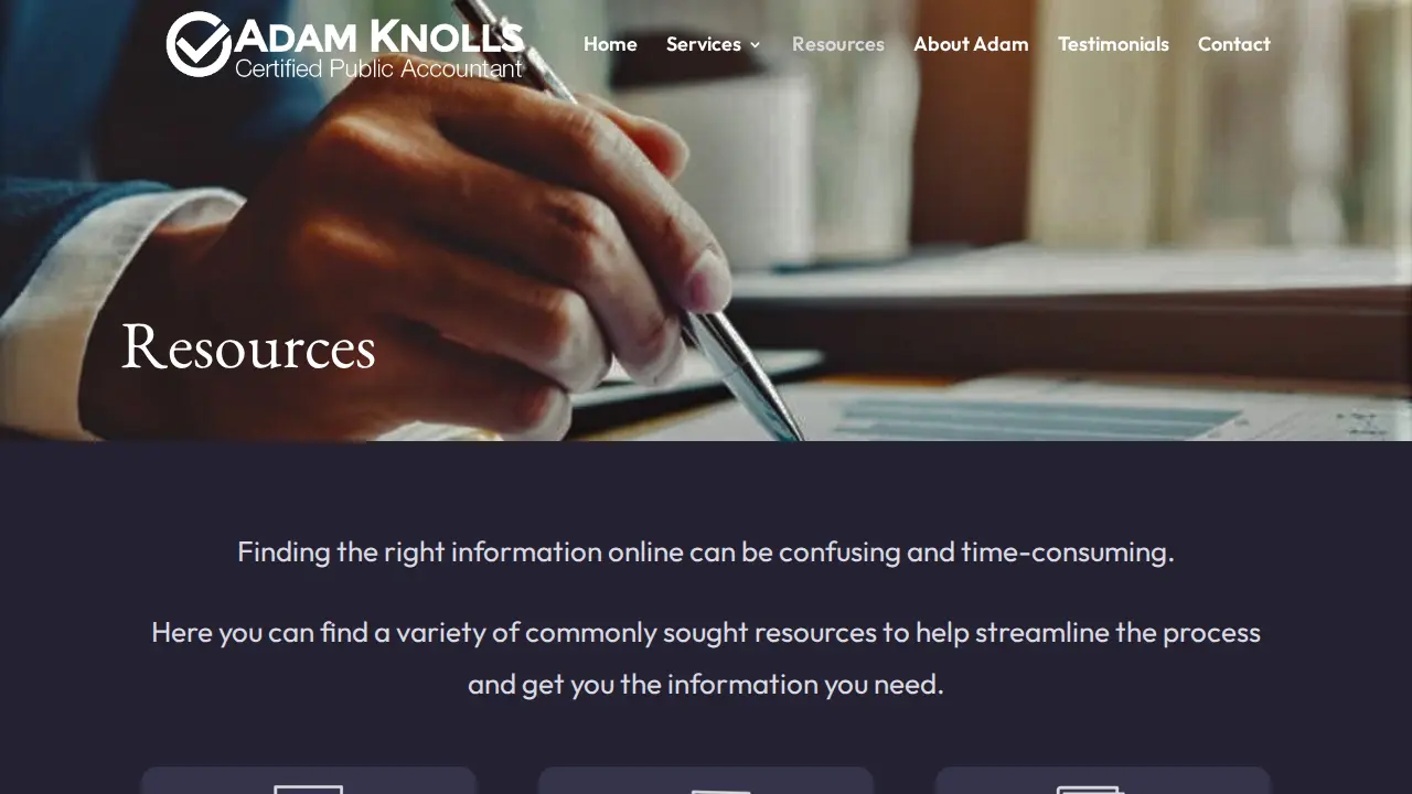 Adam Knolls, CPA page