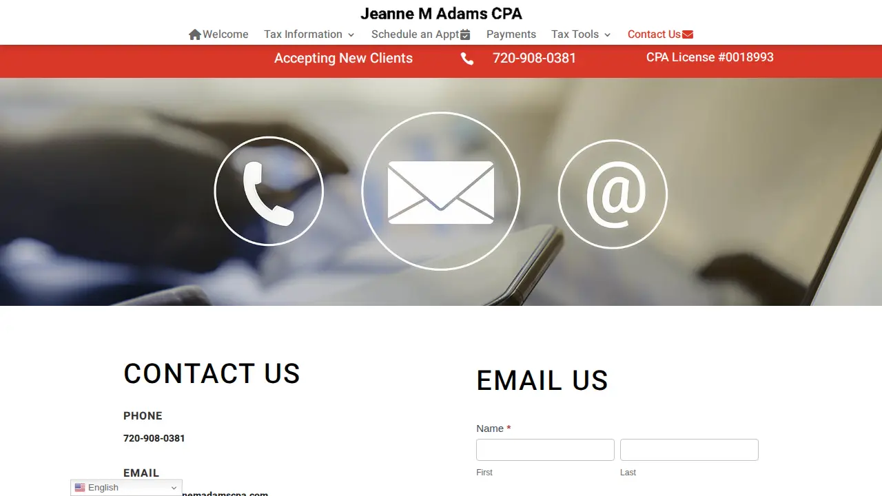 JEANNE M ADAMS CPA PC page