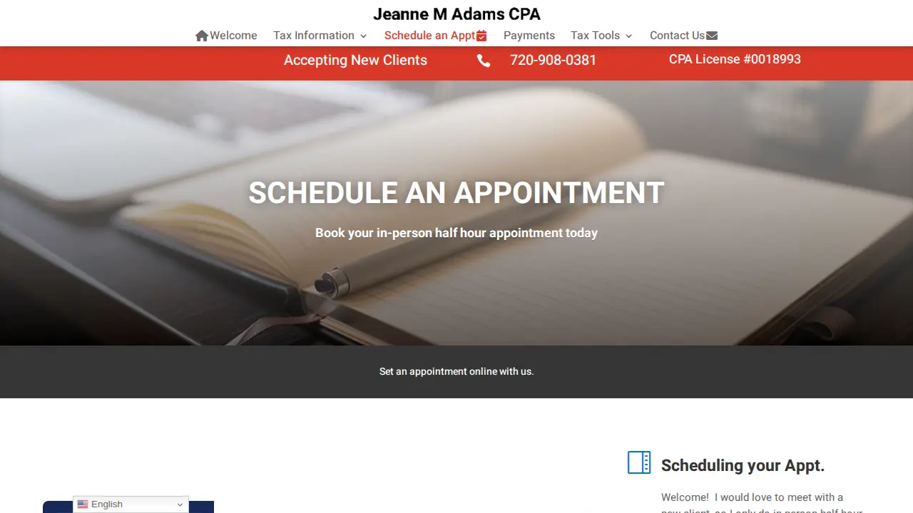 JEANNE M ADAMS CPA PC page