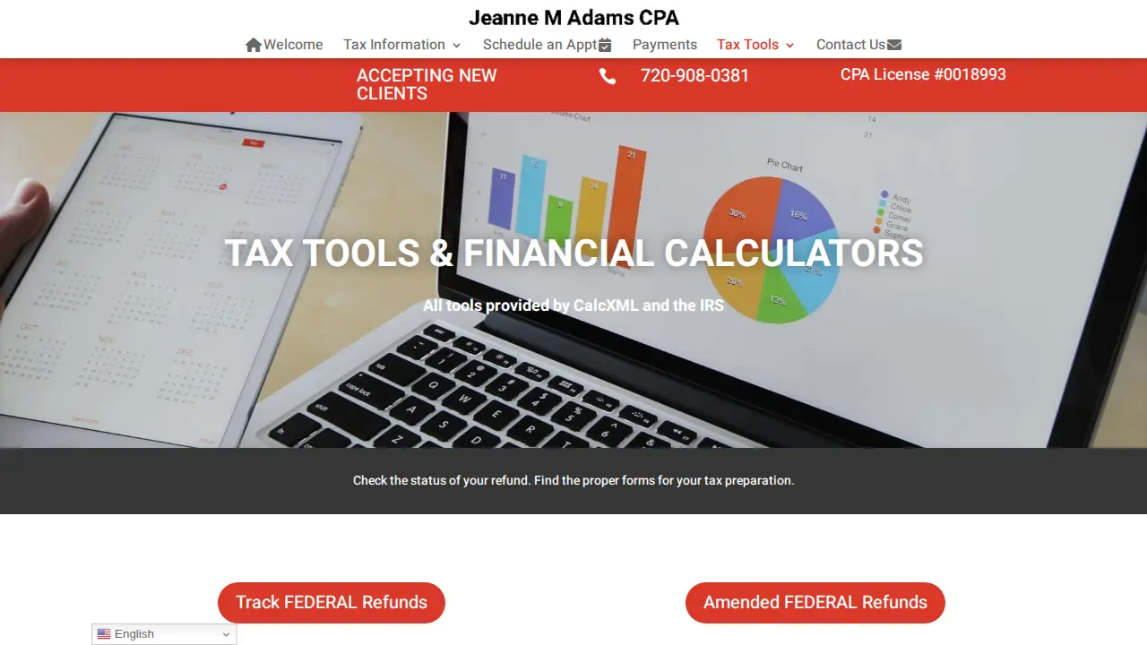 JEANNE M ADAMS CPA PC page
