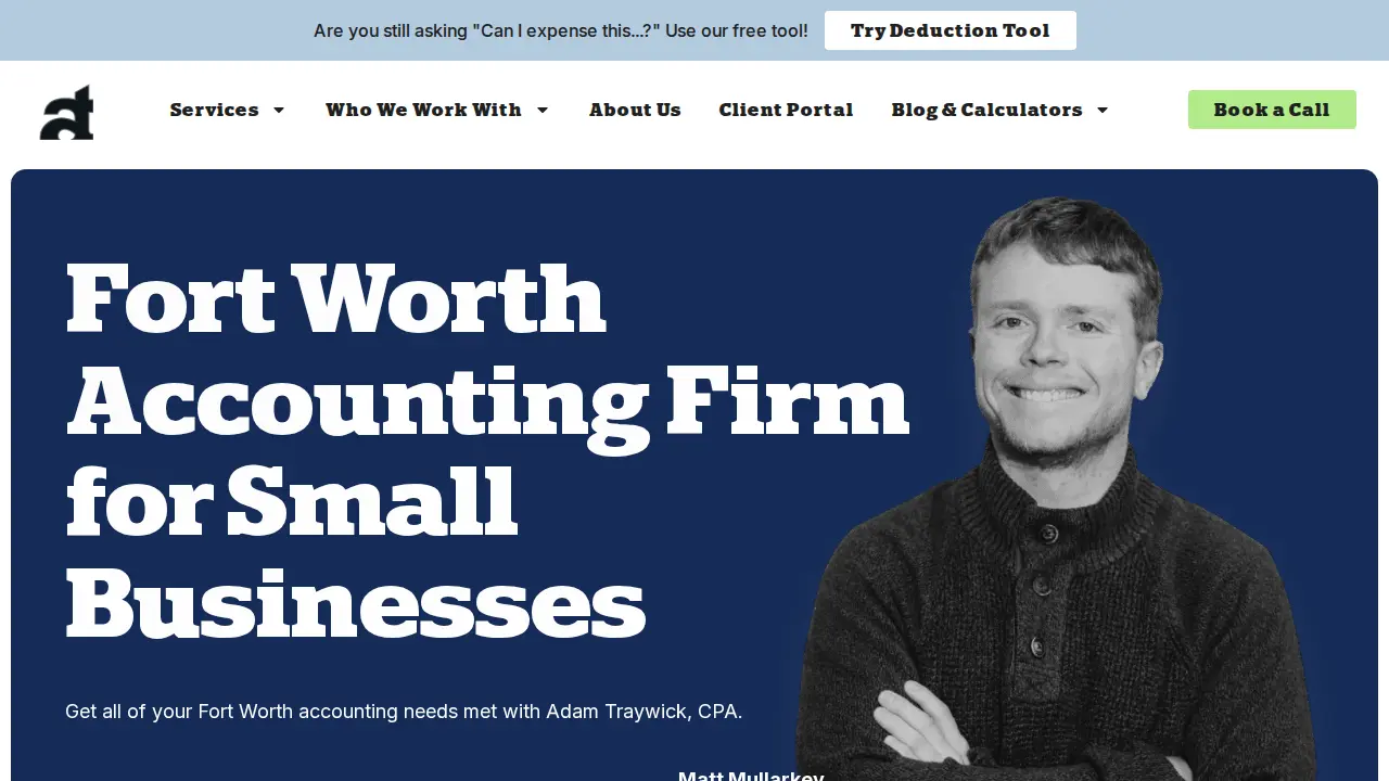 Adam Traywick, LLC - Certified Public Accountant page