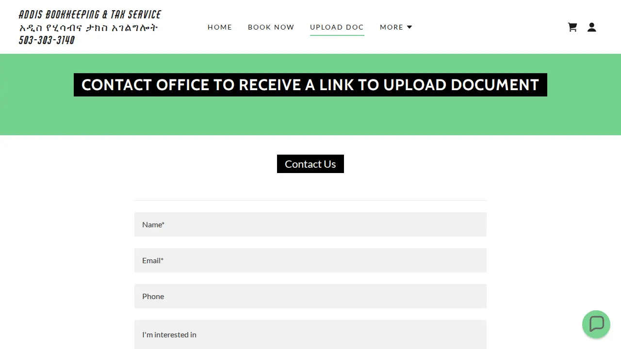Addis Bookkeeping & Tax Service LLC page
