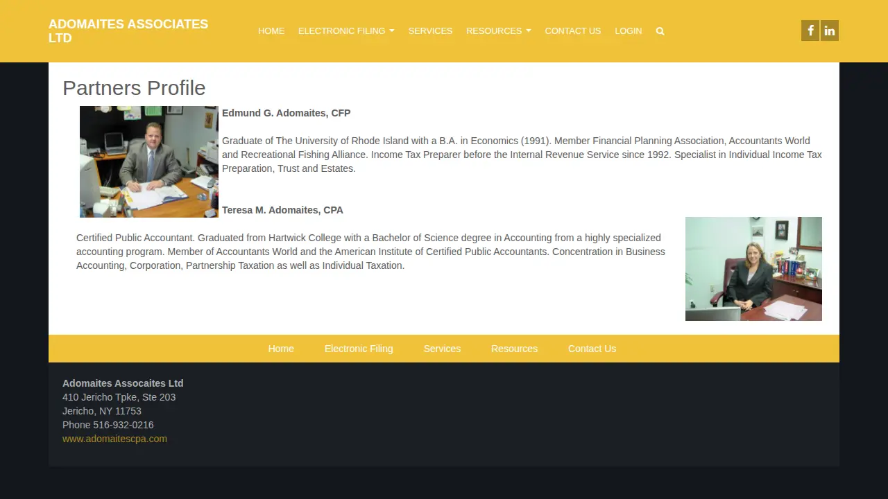 Adomaites Associates Ltd page