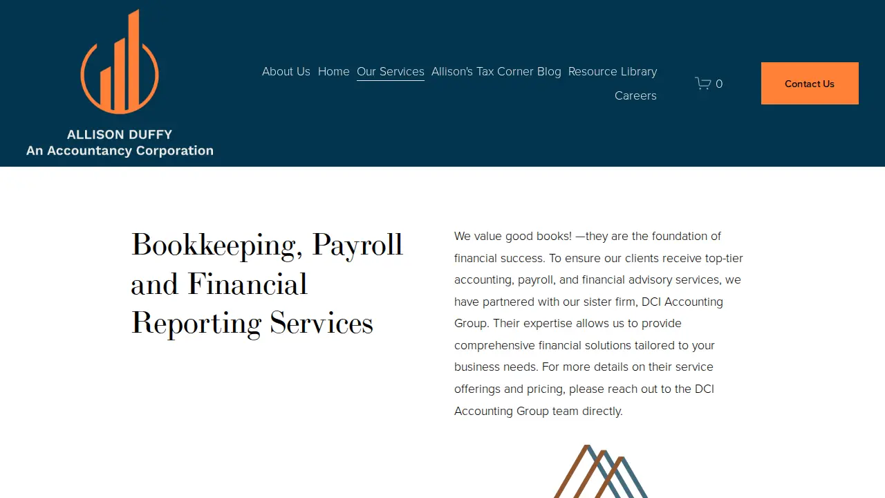 Allison Duffy, An Accountancy Corporation page