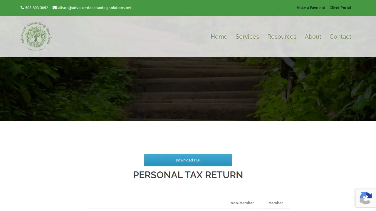Advanced Accounting Solutions page
