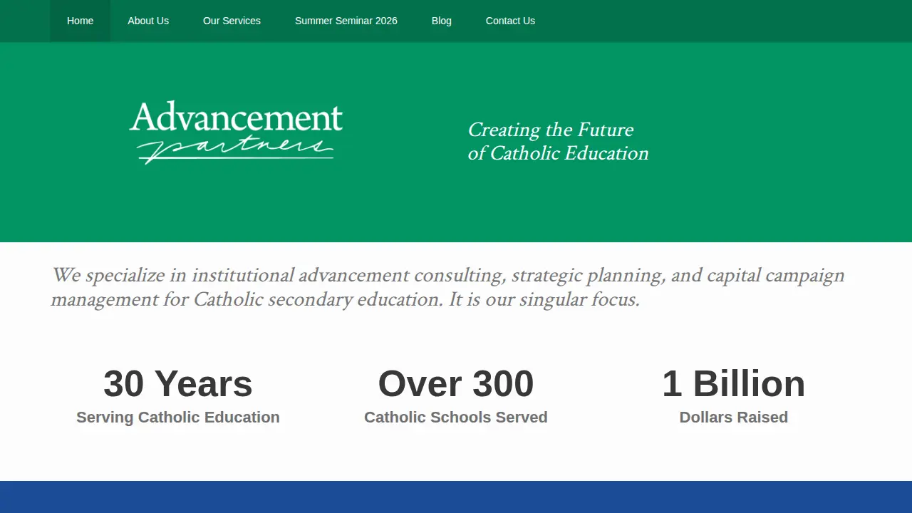 Advancement Partners, Inc. website
