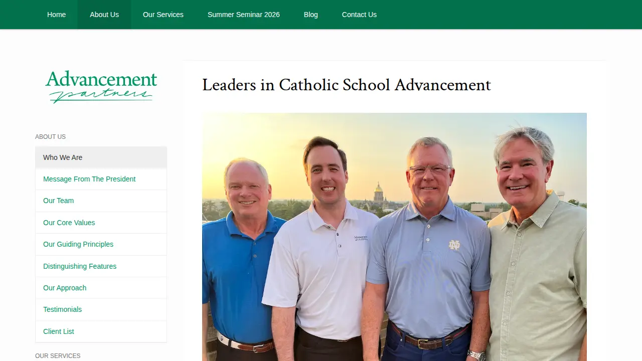 Advancement Partners, Inc. page