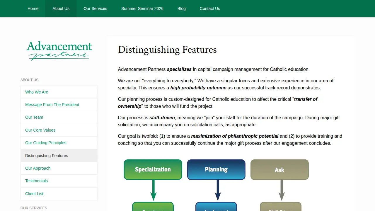 Advancement Partners, Inc. page