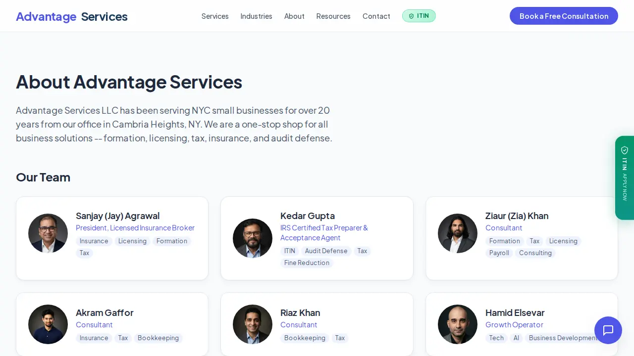 Advantage Business Consulting LLC page