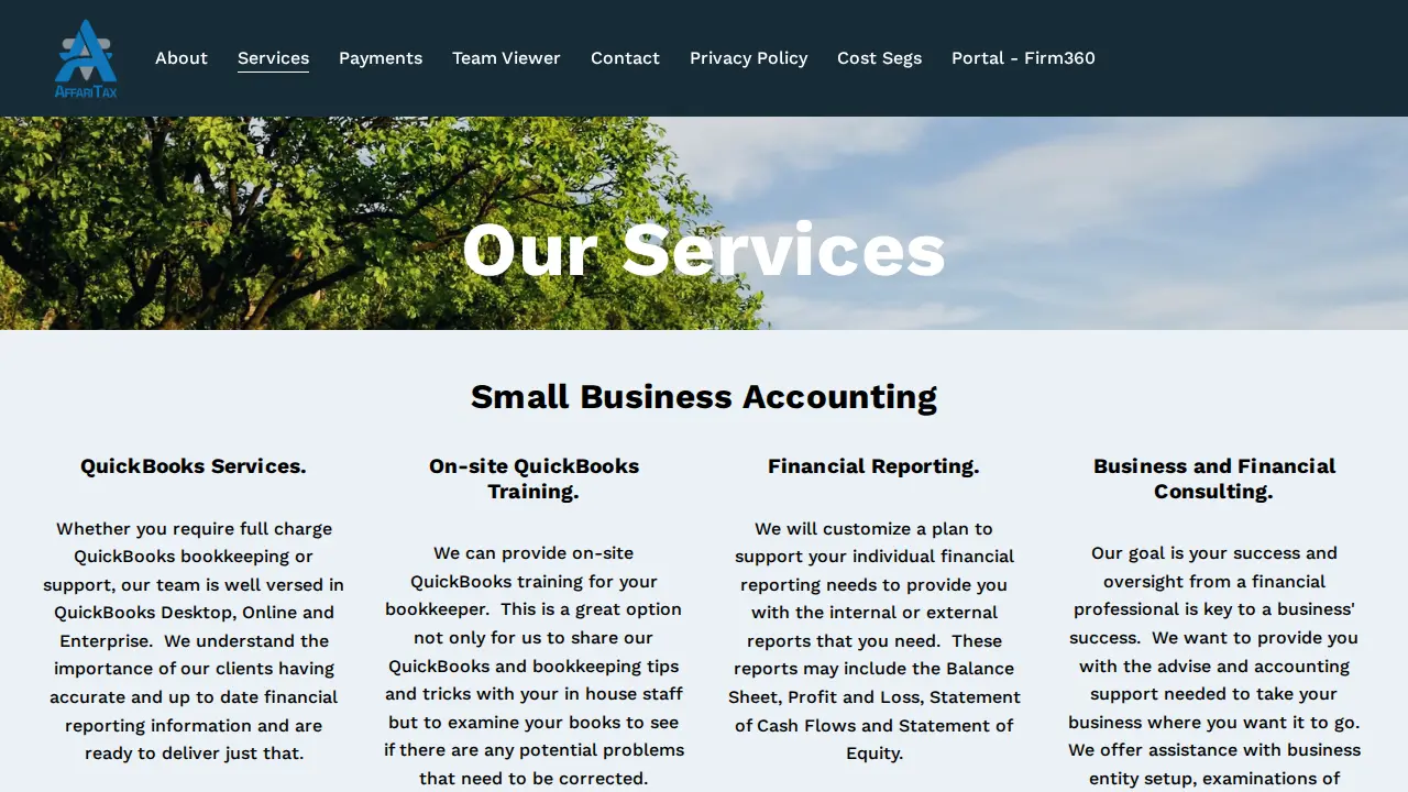 AffariTax page