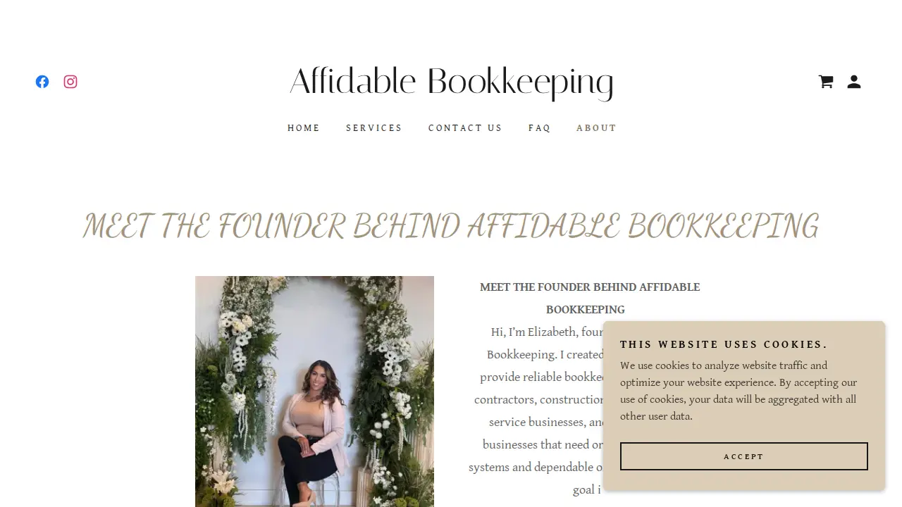 Affidable Bookkeeping Services page