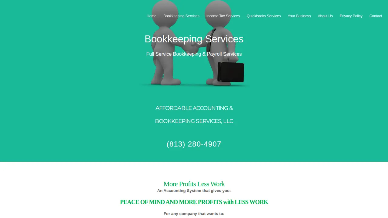 Affordable Accounting Services page