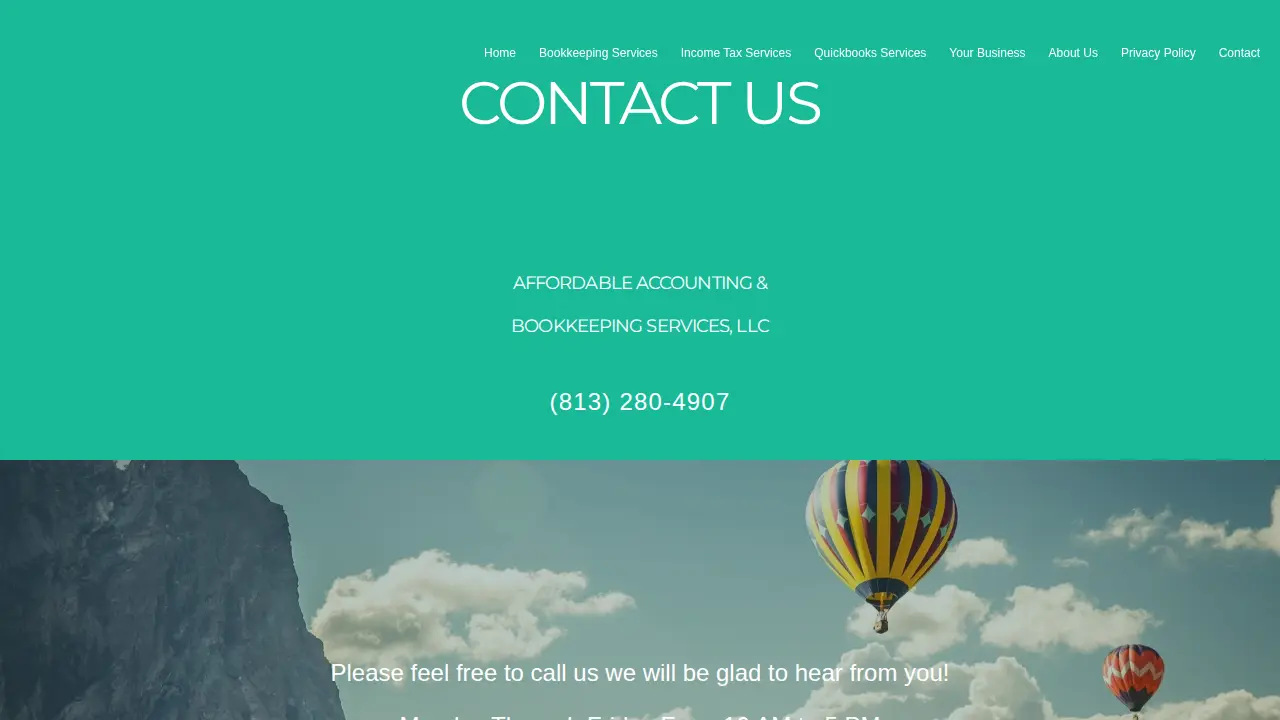 Affordable Accounting Services page